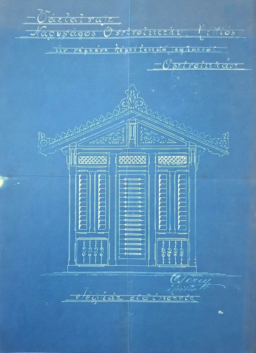 Architektonický plán ľadovne z konca 19. storočia